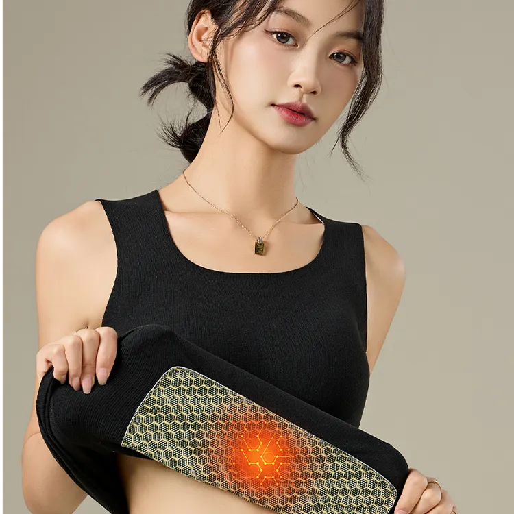 绒德保暖背心女士无痕内衣双面磨毛显瘦一体式贝壳杯秋冬季内搭