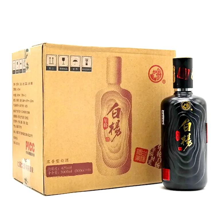 白杨新疆兵团石河子小白杨酒厂大年轮白酒纯粮食浓香型42度500ml