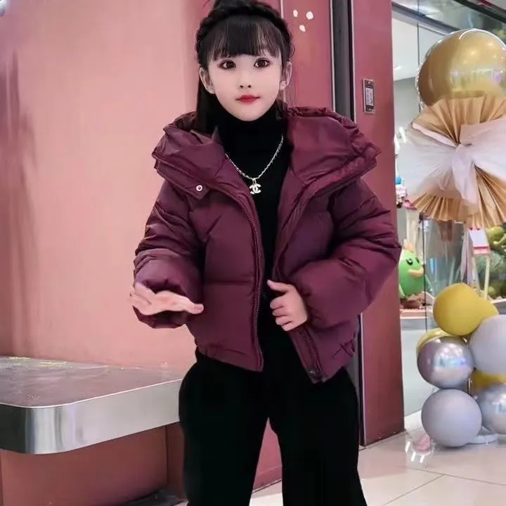 女童羽绒棉服冬装2025新款洋气儿童中长款外套保暖网红童装棉衣潮