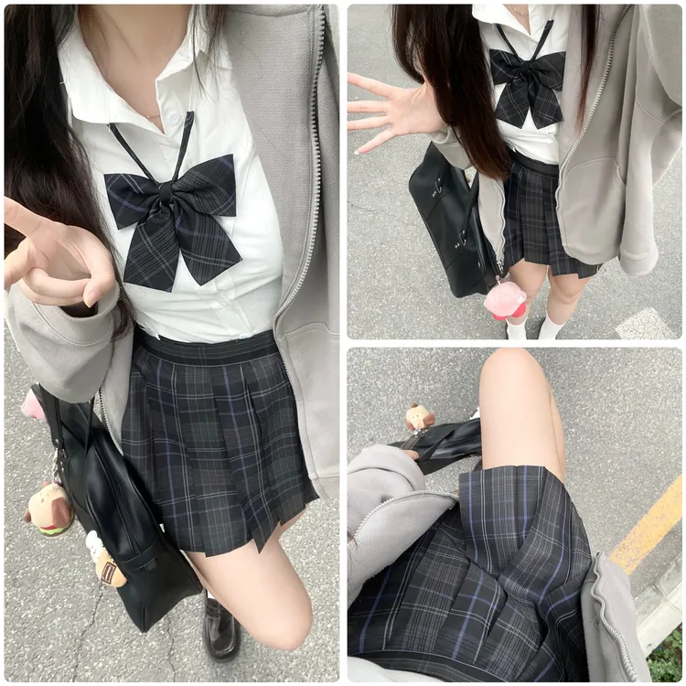 六麦六麦原创jk【津】格裙学院风日系女生校供短裙制服百褶裙