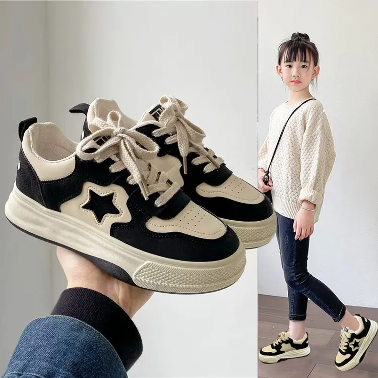 女童鞋子2025新款秋季款6-12岁潮款运动鞋洋气二棉中大童儿童板鞋