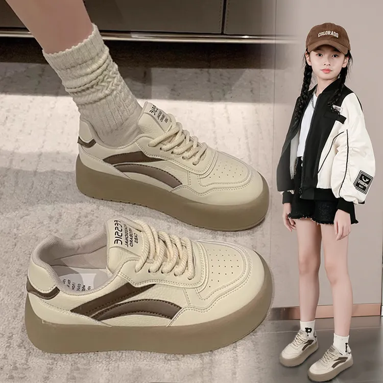 女童鞋子2025秋冬新款6-12岁潮款中大童二棉鞋板鞋儿童运动鞋加绒