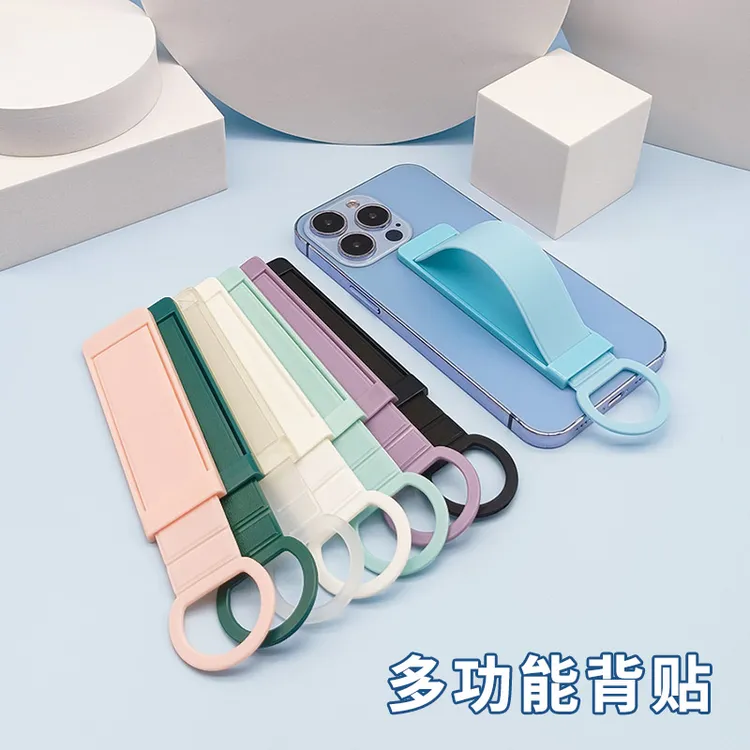 网红手机支架背贴桌面懒人追剧粘贴推拉式指腕带防摔壳通用指环扣