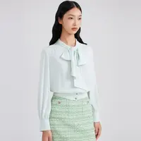 LIME/莱茵【可可专属】【千金玛德琳】气质长袖梭织衬衫LMFADAWBL001