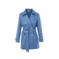 【晨粉专享价】【摇摆年代】春秋商场同款通勤感风衣蓝色LMFA1AWBY003