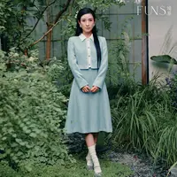 【晨粉专享价】【优雅新序】冬季法式名媛梭织连衣裙LMFD9AWOP003