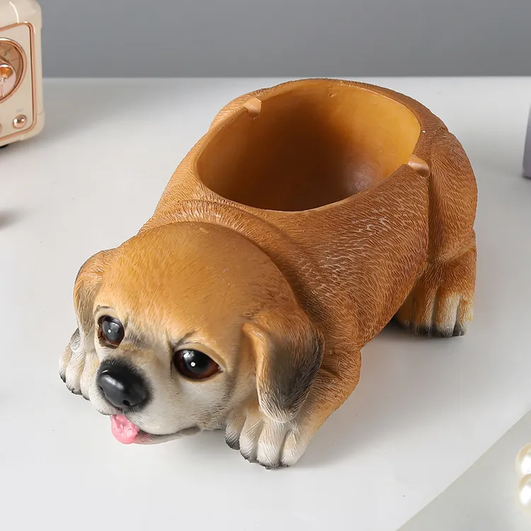 大号狗狗烟灰缸家用客厅防飞灰办公室防烟味创意可爱卧室床头摆件