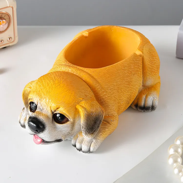 创意家用烟灰缸大号客厅轻奢高级感办公室可爱个性潮流床头防飞灰