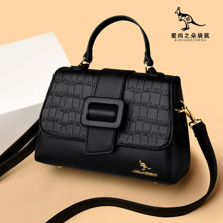 爆款正品休闲软皮妈妈包时尚百搭小包包潮流单肩包简约女包斜挎包