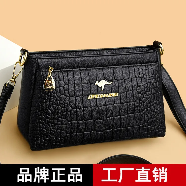 专柜正品软皮小包2025新款妈妈包中年单肩斜挎包时尚百搭老年包包