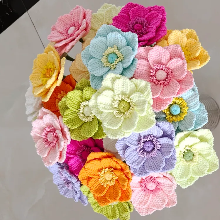 银莲花蒙娜丽莎手钩花视频教程
