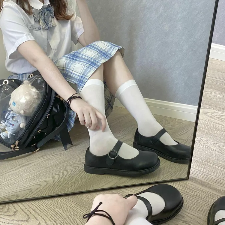 大头软妹日系jk小皮鞋女2024新款春秋百搭圆头可爱学生配裙单鞋子