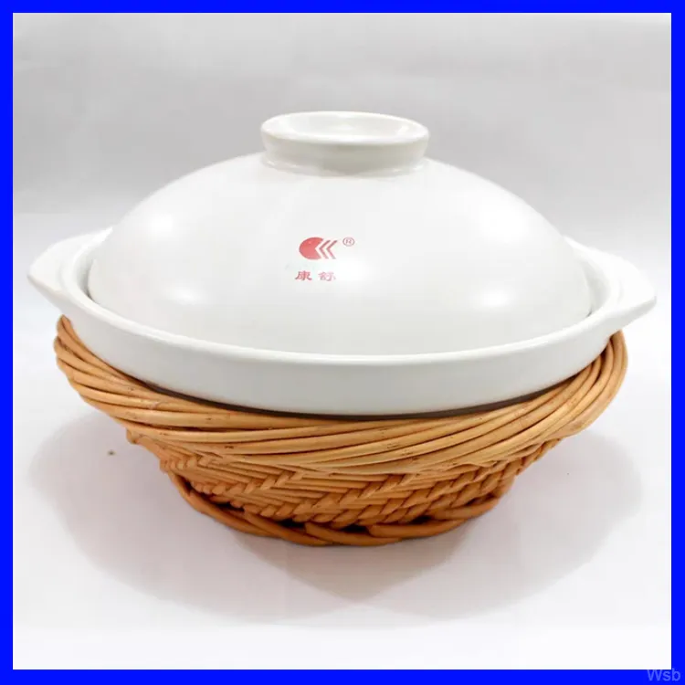 水果盘防烫防烫垫圆形手工创意家用蔬篮砂锅火锅店篮藤篮防烫菜篮