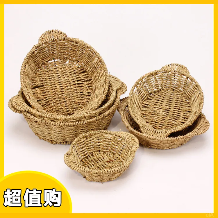 篮子篮锅垫煲防烫酒店煲仔饭隔热垫手工编织砂仔草编砂锅商用筐