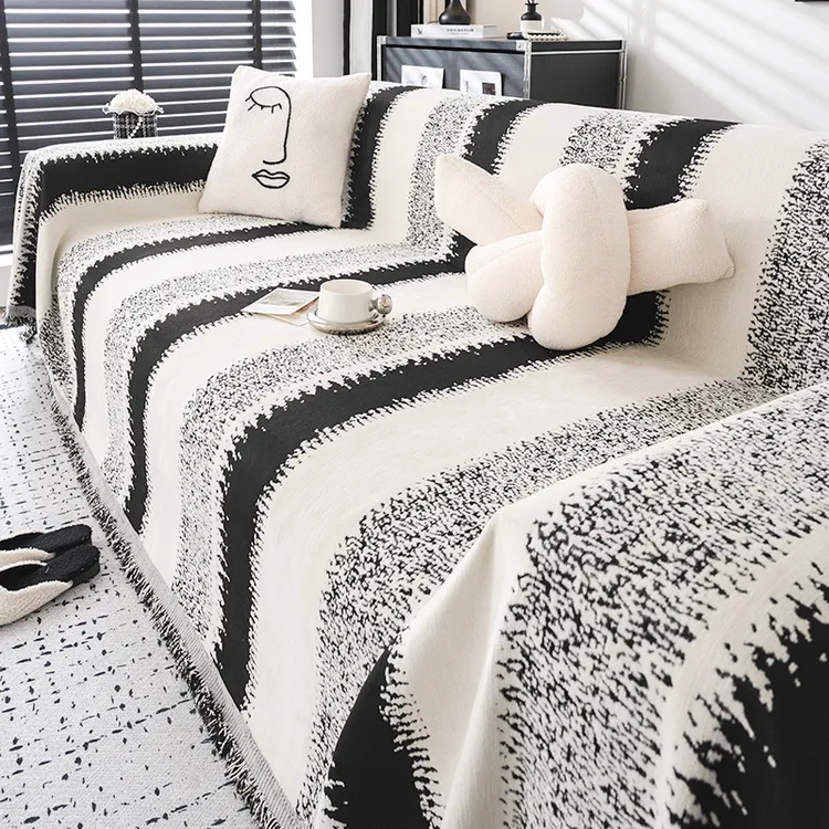 邓肯2025新款沙发垫四季通用防猫爪轻奢高级感直排皮沙发套罩防滑