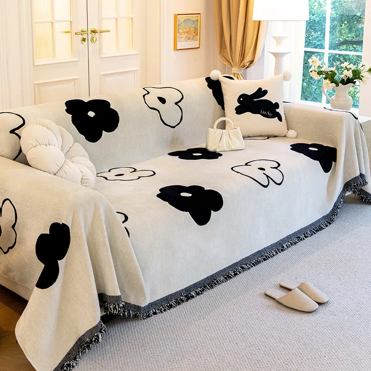 邓肯双面雪尼尔沙发巾四季通用扶手靠背套罩坐垫子2025新款全包盖