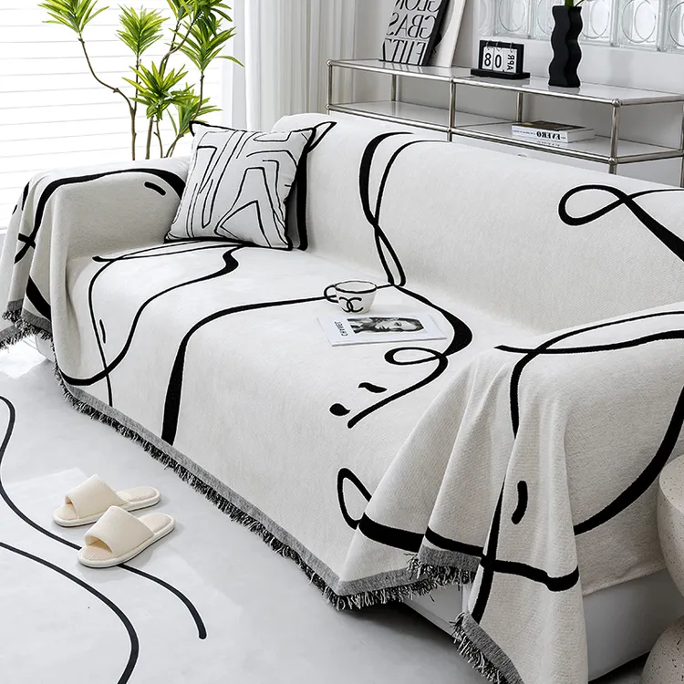 邓肯雪尼尔沙发巾全盖布四季通用款直排一片式防滑套罩2025新款