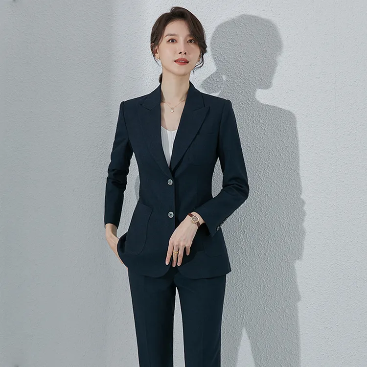 SHILUYA/诗璐雅西装套装女工作服时尚收腰显瘦销售经理职业装春秋