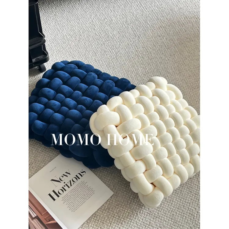 MO.MO·手工编织抱枕坐垫方形简约沙发抱枕靠垫飘窗垫家居软装 · 