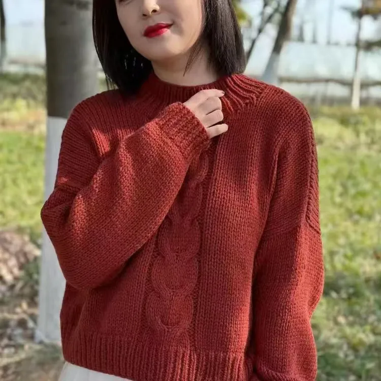 超柔羊驼绒线手工编织毛线粗棒针亲肤保暖围巾毛衣