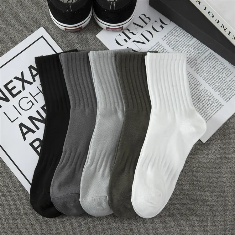 男士春夏季薄款中筒袜轻薄透气吸汗防臭抗菌潮流百搭运动休闲潮袜