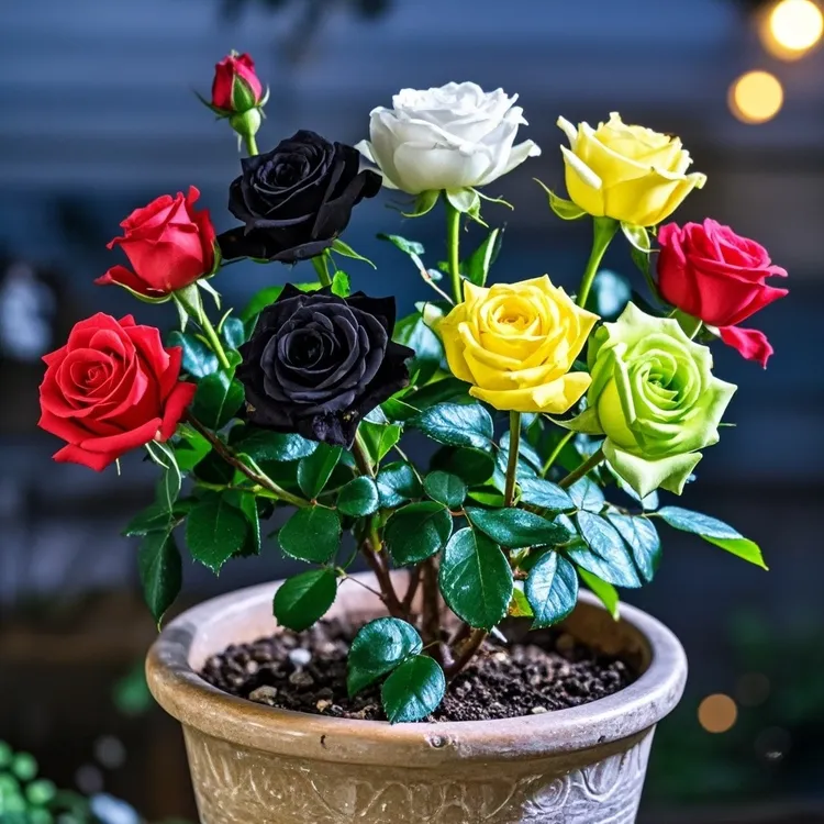 【四季开花】玫瑰花苗盆栽室外阳台庭院混色绿植老桩月季花卉植物