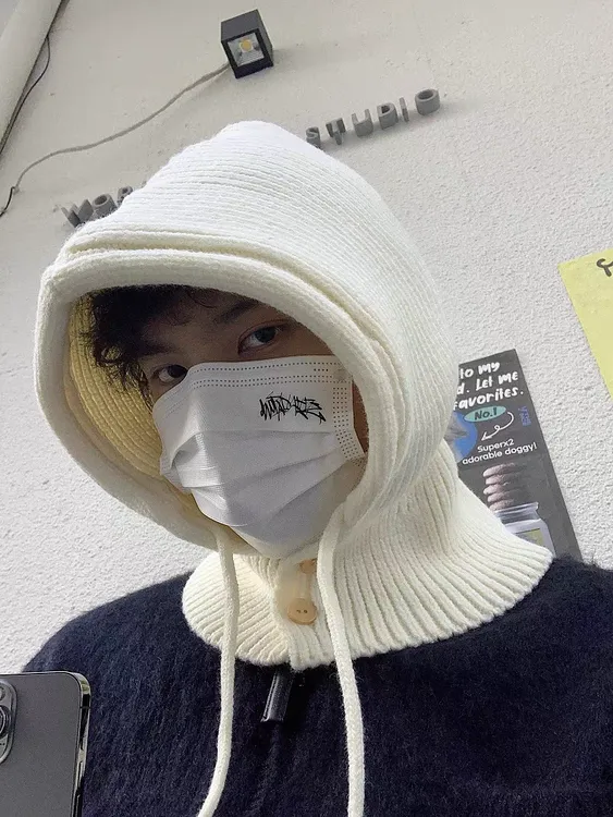 韩国巴拉克拉法帽子男冬季帽子围脖显脸小护耳情侣毛线针织帽保暖