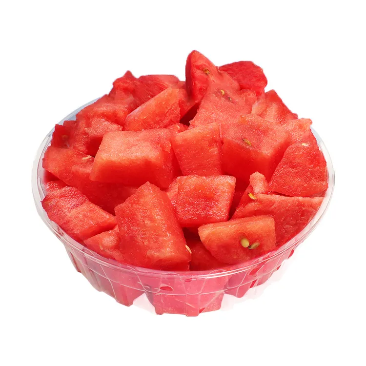 西瓜打包盒一次性透明水果盒子圆形透明创意菠萝水果切包装盒子