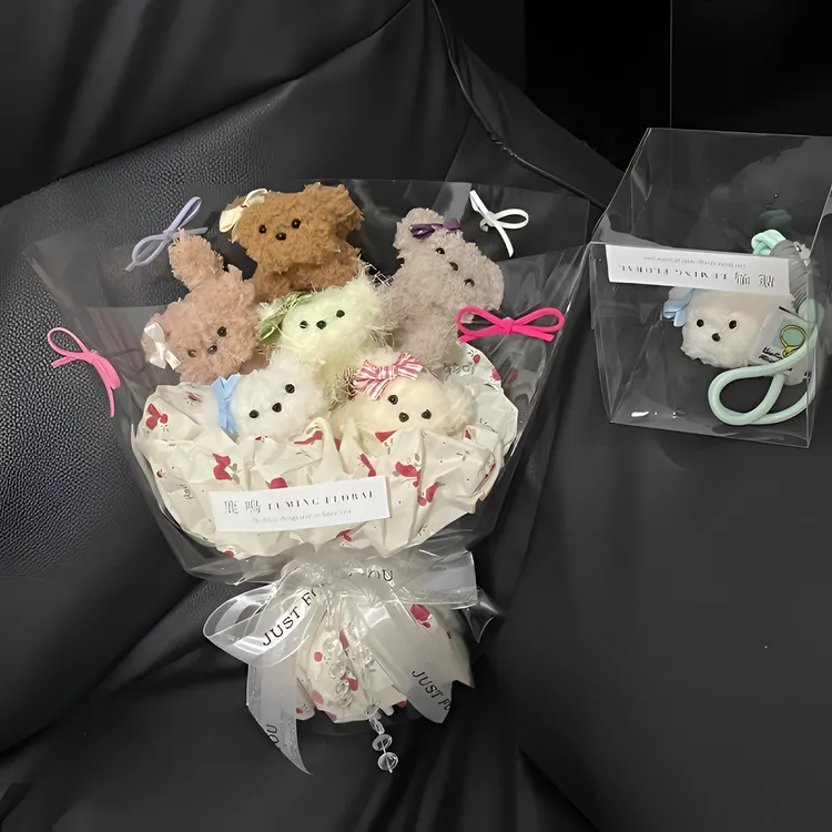 圣诞节扭扭棒手工可爱小狗花束成品diy材料包礼物送女友闺蜜