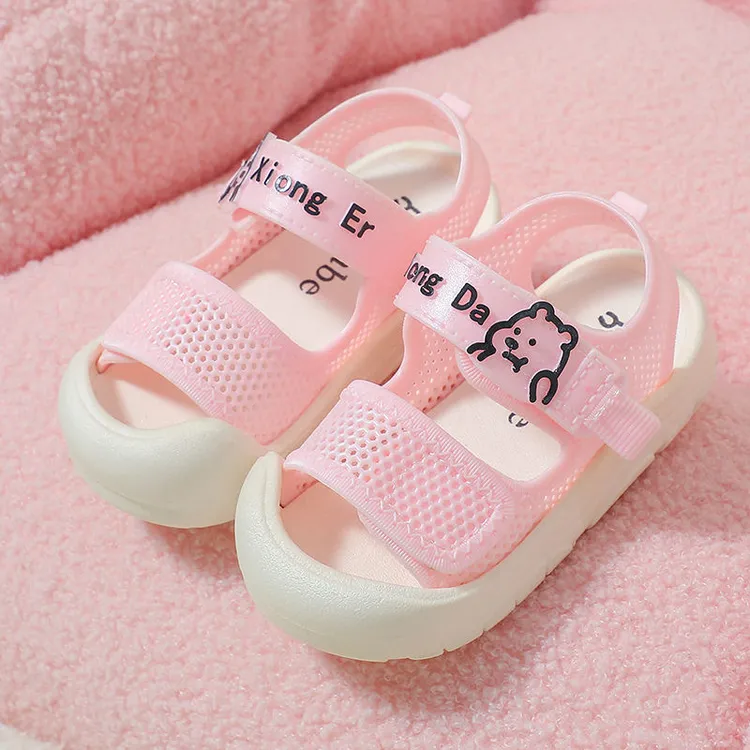 新款宝宝学步鞋舒适软底包头镂空设计0到3岁半婴儿幼儿男女童凉鞋