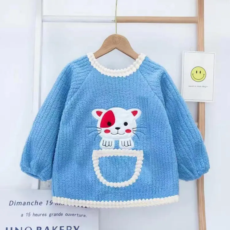 宝宝罩衣加绒加厚外穿套棉袄绒保暖罩棉袄穿小孩罩褂0-3岁秋冬款