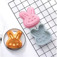 卡通兔子头硅胶模具