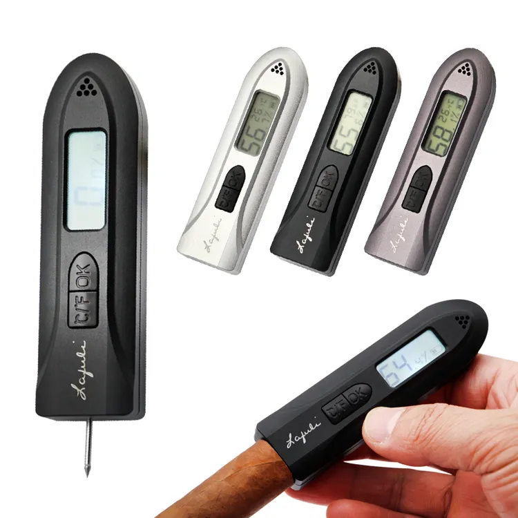 Lafuli雪茄内部单针式湿度测量计 金属便携雪茄测湿仪2