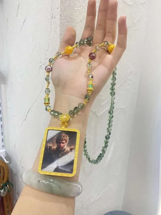 铜合金仿水晶项链 爆款游戏【黑神话：悟空】吊坠唐卡项链情侣链子