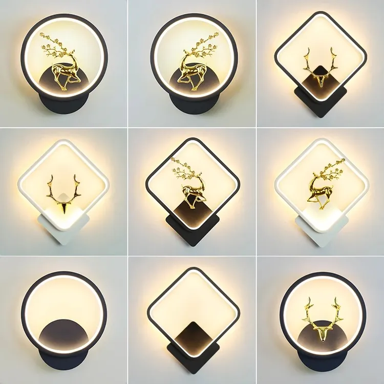 北欧创意简约个性家用Led壁灯客厅卧室床头走廊书房过道灯饰灯具