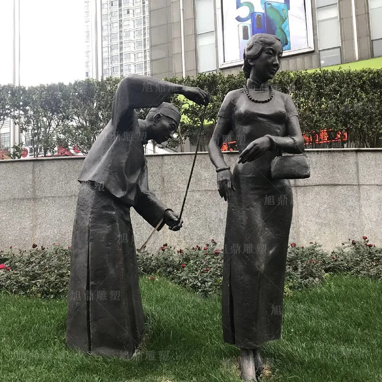 玻璃钢仿铜雕塑定制铸铜人物半身胸像父母像名人真人雕像红军校园