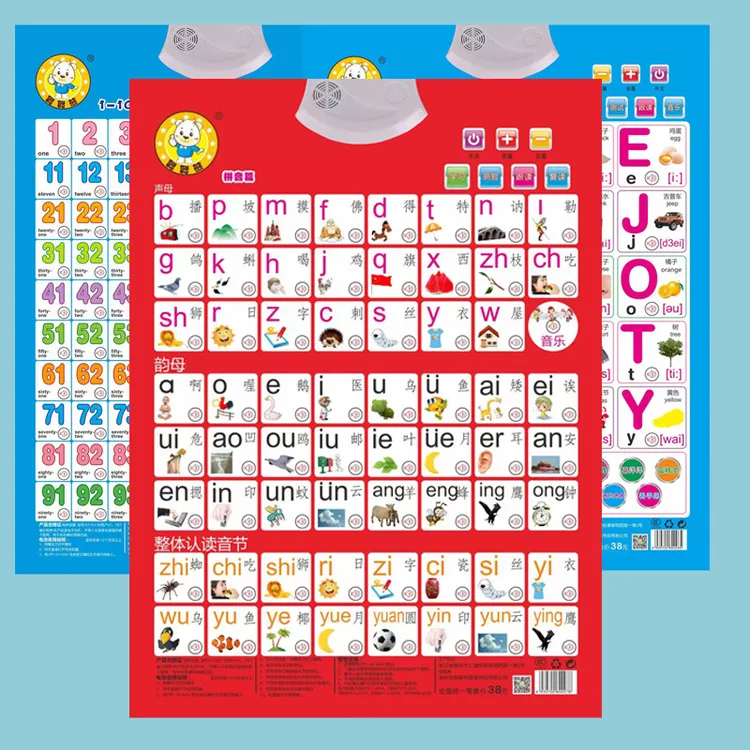 有声挂图宝宝汉语拼音幼儿童早教发声字母表语音学习墙声母汉字