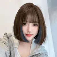 【需要带发网】假发女款小清新挑染洋气减龄挂耳染波波头全头套
