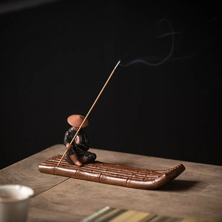 达人专属创意江湖侠客线香炉家用室内檀沉香插香座禅意茶室桌面香薰炉摆件