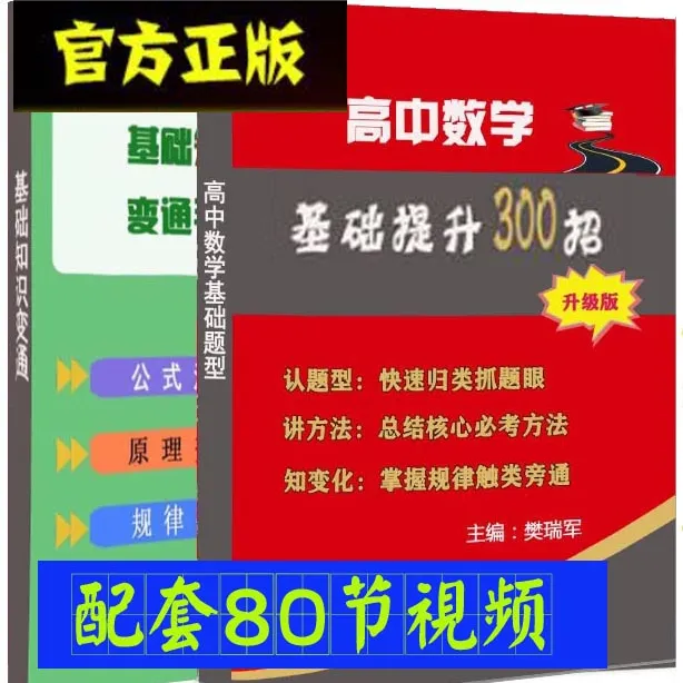 高中数学基础提升300招（两本）+赠送80节配套视频