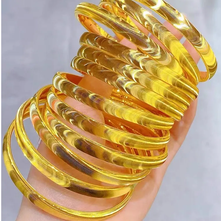 铜合金手镯 精工CNC拉丝猫眼手镯简约时尚流光溢彩经典网红手镯