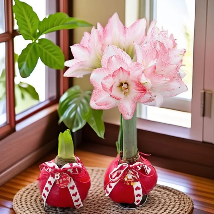年宵花蜡封朱顶红蜡球种球花卉室内装饰无水无土开花送人送礼精选