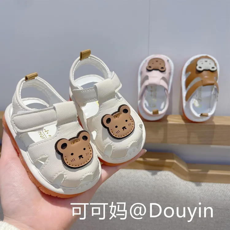 夏季宝宝学步鞋透气婴儿鞋子防滑软底幼童鞋1-2岁男女叫叫鞋凉鞋