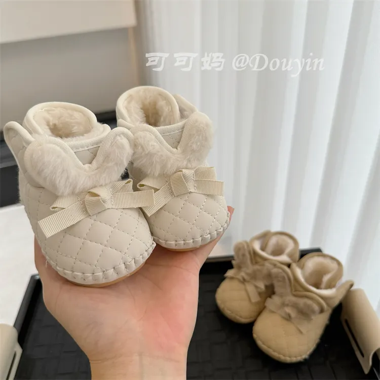 冬季婴儿鞋6到12个月婴幼儿鞋子0一1岁宝宝加厚保暖软底学步棉鞋