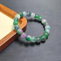 [停业清货]缅甸冰底春带彩10m老型珠手串-124-多样性发一