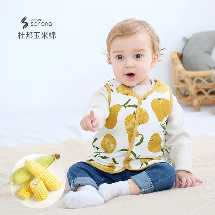 婴儿杜邦玉米棉马甲春秋冬纯棉马夹外穿男童新生儿背心宝宝小坎肩