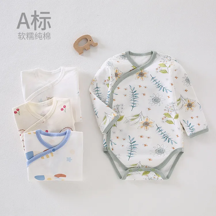 婴儿包屁衣纯棉宝宝连体衣爬服三角哈衣新生儿春秋季新生儿衣服