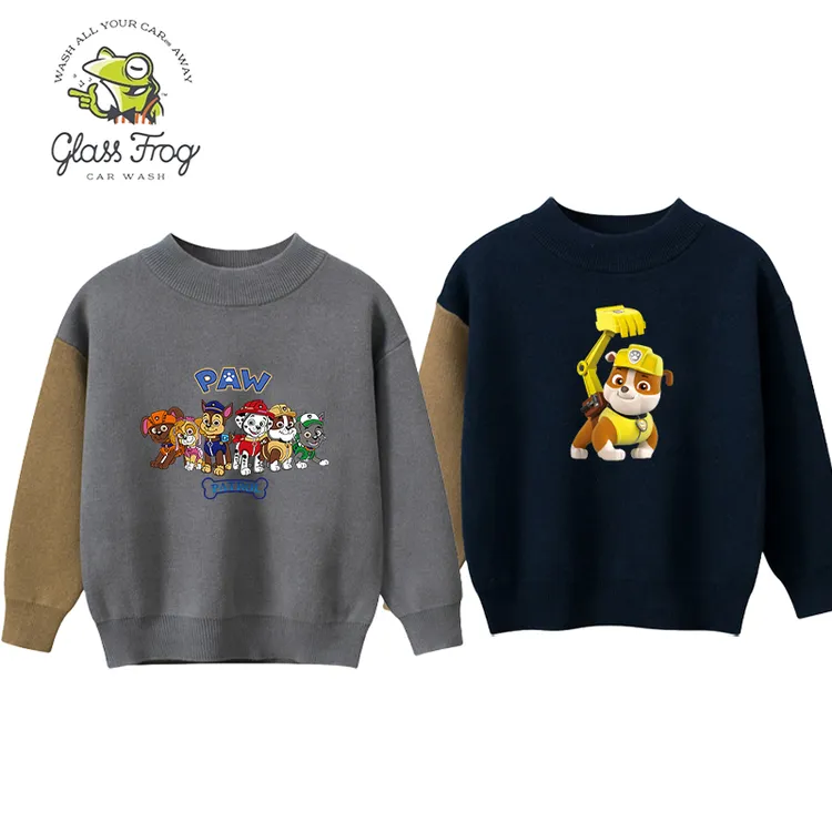 汪汪队童装男童毛衣秋冬季新款儿童洋气毛线衣宝宝保暖内搭针织衫