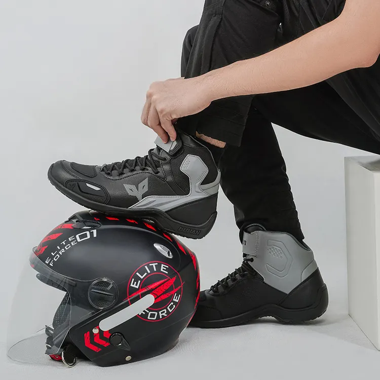 duhan/杜汉骑行鞋摩托车缓震网面男轻便机车鞋赛车短靴骑士装备