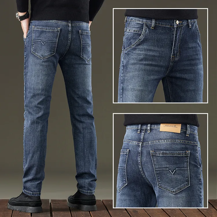 复古港风长裤韩式男常规款牛仔裤春秋韩版休闲春夏